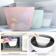 thumbnail image 3 of sunsanly Silicone Food Storage Bag BPA Free Heat-Resistant Stand-Up Design Microwave Oven Safe Reusable Freezer Bag Silicone Container, 3 of 8
