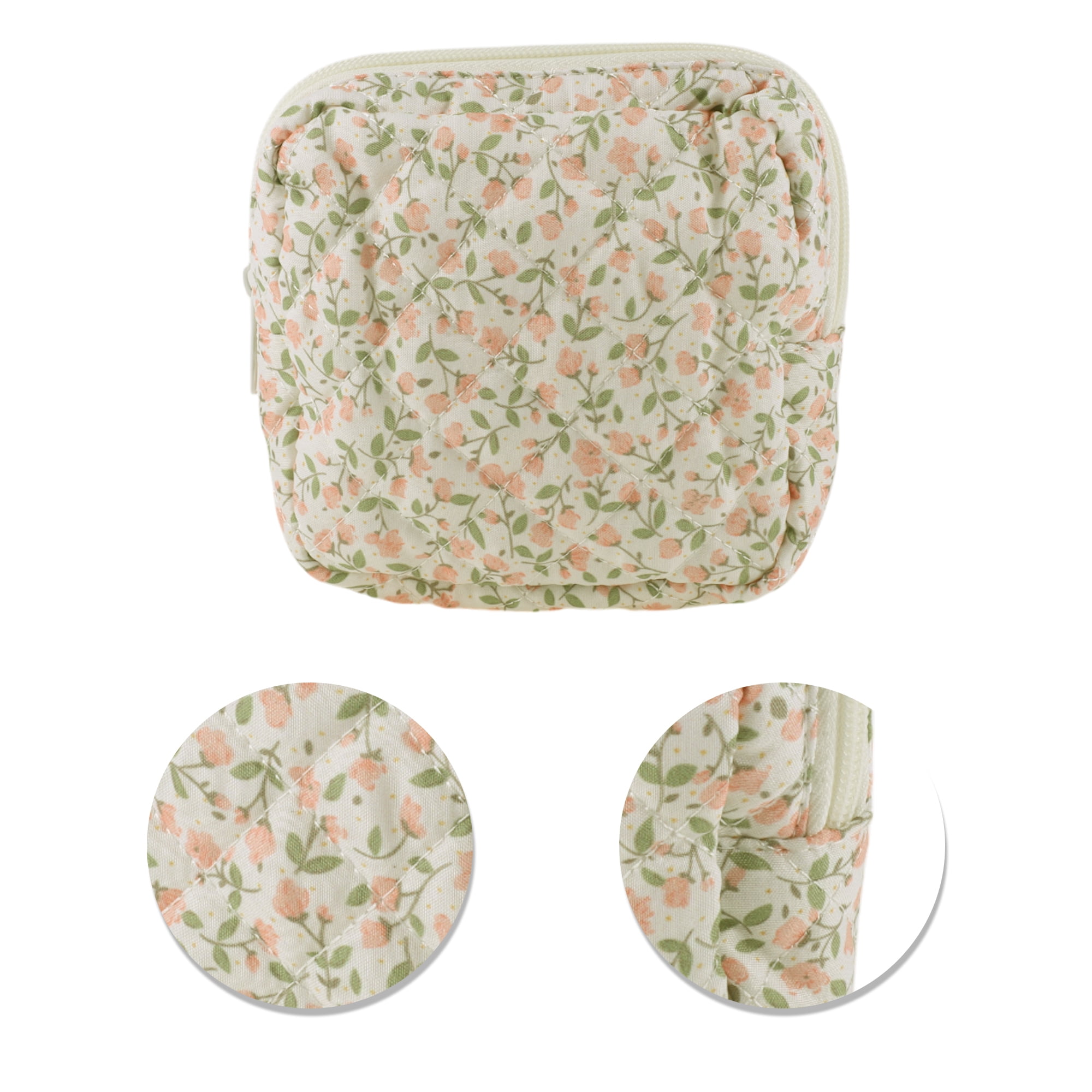 Unique Bargains 1 Pc Lady Portable Square Lipstick Bag Beige Pink