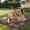 thumbnail image 4 of Orange Purple Spring Floral Outdoor Rug for Patio/Deck/Porch, Non-Slip Large Area Rug 6 x 9 Ft, Vintage Botanical Summer Flower Indoor Outdoor Rugs Washable Area Rugs, Camping Rug Carpet Runner, 4 of 8