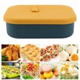 thumbnail image 1 of Boîte à Bento en Silicone pour Enfants, Conteneurs de Stockage Alimentaire Rectangulaires Incassables Boîte à Lunch en Silicone Étanche 3 Compartiments Conteneur de Stockage Alimentaire pour Adultes, 1 of 8