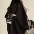 thumbnail image 4 of Sudaderas con capucha de manga larga para mujer, suéter holgado informal con estampado de letras, jerséis de gran tamaño, sudadera Harajuku, Ins, 4 of 5