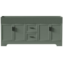 72" Freestanding Double Sink Bathroom Vanity Cabinet Base Only, Hand-Painted, Sink Not Included