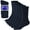 Navy, variant on Diabetic Socks For Men and Women Loose Fit Non-Binding Cotton Crew Socks 10/13 Navy 6 Pairs
