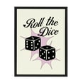 thumbnail image 5 of Kate and Laurel Sylvie Roll The Dice Pink Framed Canvas Wall Art by Alli Standefer, 18x24 Black, Cute Casino Dice Art for Wall, 5 of 7