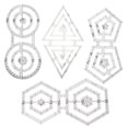 thumbnail image 1 of VONKY Règle Acrylique Facile Quilting Épais Double Carré Pentagonal Rond DIY Modèle Blanc Rond, 1 of 6