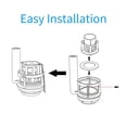 thumbnail image 5 of Toilet Seal Rings Silicone Toilet Gasket, Compatible with TOTO THU440-A, THU445, 10A-A, 2-Pack, 2.12Inch(54mm) ID, 3.14Inch(80mm) OD，WC Replacement and Repair Part, 5 of 6
