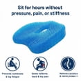 thumbnail image 6 of 1Pack Gel Seat Cushion, Cooling Thick Big Breathable Honeycomb Design Absorbs Pressure Points Seat Cushion with Non-Slip Cover for Office Chair Home Cars Wheelchair, 6 of 8