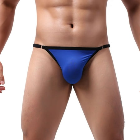 

LONKITO Bikini Sets for Mens Sexy Underwear Thong Underpants Soft Briefs Panties Blue