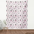 thumbnail image 3 of Ambesonne Peony Fabric by the Yard Upholstery, Romantic Pinkish Flowers Art, 5 Yards, Pale Pink Charcoal Grey, 3 of 4