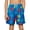 Blue, variant on Boys Swim Trunks with Zipper Pockets, Quick Dry Double Layer Board Shorts, Elastic Waist Beach Shorts with Tropical Prints for Kids