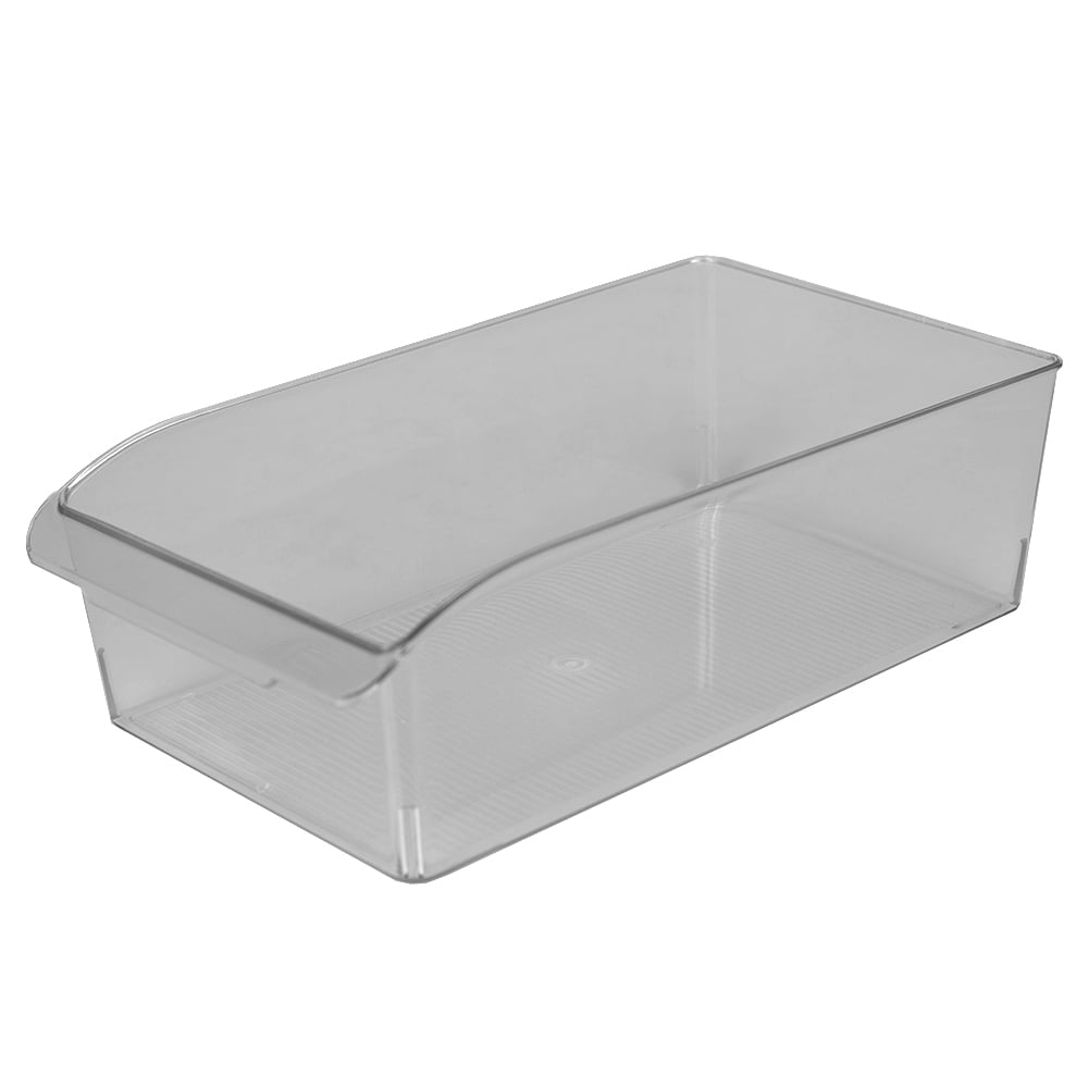 Nestable MultiPurpose Small Plastic Fridge Bin, Clear