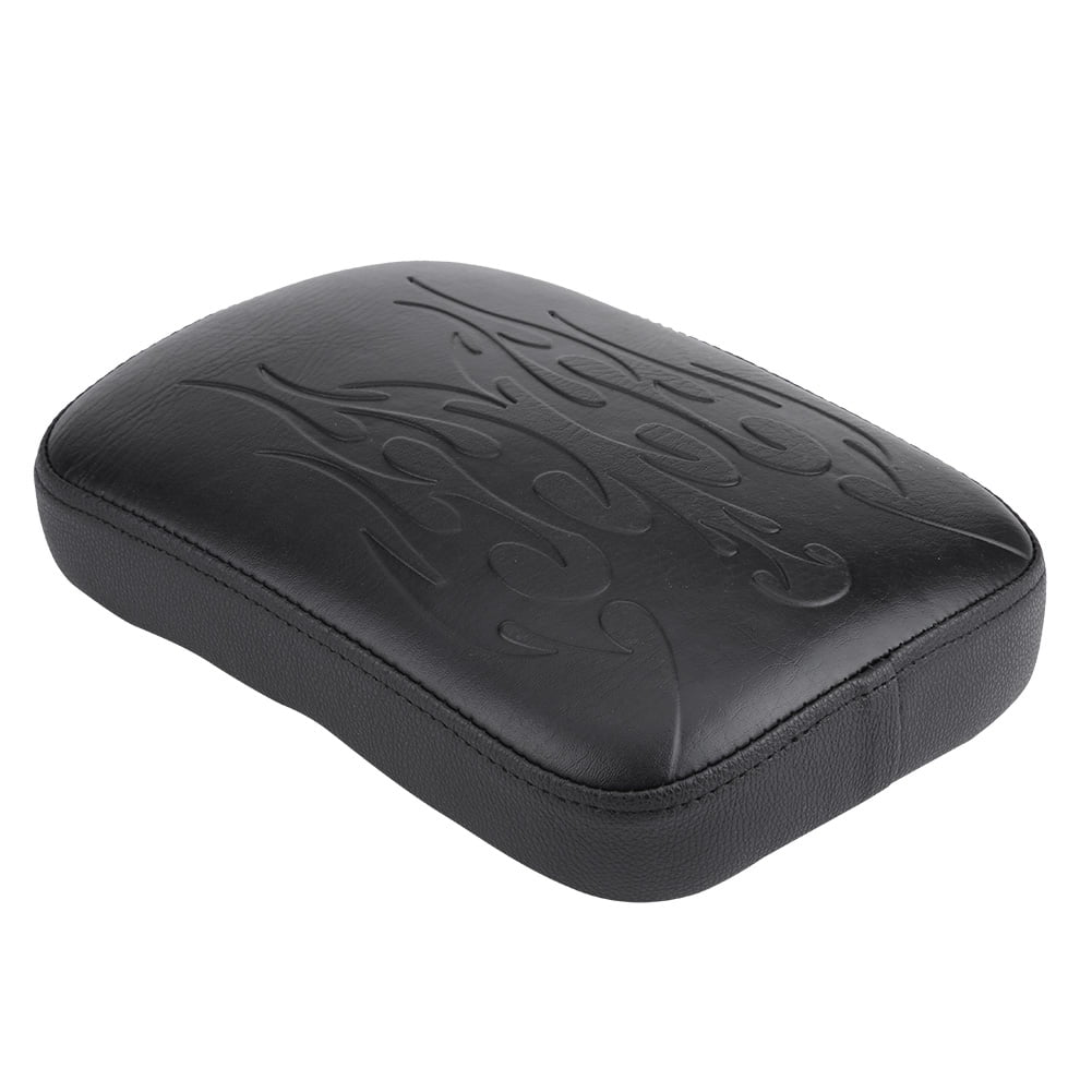 Motorcycle Seat Pillion Qiilu Suction Cup Rear Pillion Passenger Pad Seat Compatible with Bobber Chopper PU Leather Black 8 Suction Cup 