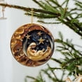 thumbnail image 6 of WKSCLPAI 9cm Round Quilled‑Paper Art Christmas Tree Hanging Ornament, Blue‑Golden Night Themed Xmas Hanging Decor, Style F, 6 of 7