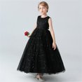 thumbnail image 1 of Cadeau pour Fille, Costume de Princesse à Imprimé Papillon, Robe Mignonne pour Enfants, Robe Loli à Col Rond, Manches Courtes, Nœud Brodé, Robe Princesse à Manches Bouffantes, 1 of 2