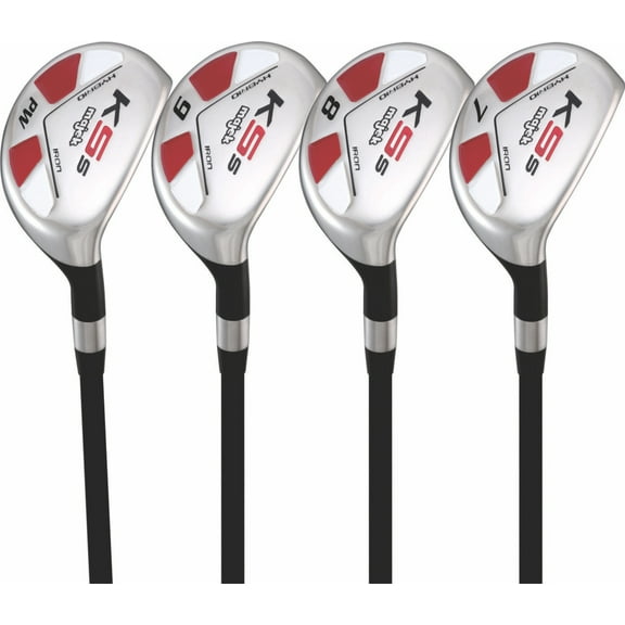 Majek Senior Men’s Golf All Hybrid Partial Set, which Includes: #7, 8, 9, PW Senior Flex Right Handed New Utility “A” Flex Club
