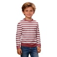 thumbnail image 2 of WOYY Boys Striped Crew Neck Sweatshirt Casual Long Sleeve Pullover Sweatshirt, Sizes 3-14, 2 of 4