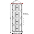 thumbnail image 5 of Glass Cabinet with 2 Clear Door, Curio Display Cabinet with 4 Shelves Glass Tower, 64'' High Figure Storage Display Corner Cabinet, Contemporary 4-Tier Retail Display Cases, White, SS2814, 5 of 7