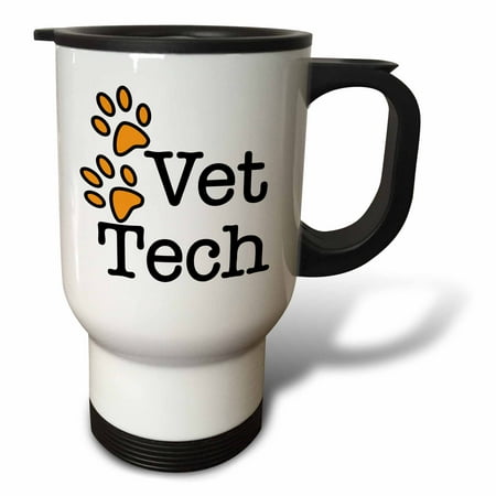 

3dRose Vet Tech Orange Travel Mug 14oz Stainless Steel