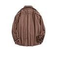 CHANGMOO Men's Long Sleeves Shirt Casual Loose Plus Size Striped