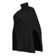thumbnail image 7 of Wutalume Women's Lazy Style Loose Long Sleeve High Neck Solid Color Knitted Shawl Sweater, Warm Winter Pullover with Cozy Draped Design for Casual and Chic Looks,Black S, 7 of 7