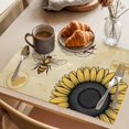 thumbnail image 3 of Farmhouse Sunflowers Placemats Set of 4 Vintage Bees Airplane Country Floral Place Mats Indoor Wipeable Table Mats Washable Dining Table Placemats for Kitchen Holiday Party Home Decor 13x19 Inch, 3 of 9