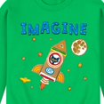 thumbnail image 3 of Pete The Cat - Imagine Space Rocket - Men's Crew Neck Fleece Pullover, 3 of 6