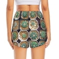 thumbnail image 2 of Lsque Cactus Garden Printed Women's Running Shorts with Liner Pockets,Elastic Quick Dry Workout Athletic Gym Yoga Shorts,Womens High Waist Shorts-, 2 of 9