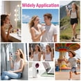 thumbnail image 4 of KIMHY Mini Portable Handheld Turbo Fan, 2400 mAh USB Rechargeable Personal Fan, 20000RPM, 1-199 Speed Pocket Fan for Travel, Camping, Makeup, Concert, 4 of 10