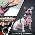 thumbnail image 2 of Arnés para perros de servicio WINSEE, tamaño grande, rosa, con 7 parches, 23 a 36 kg, 2 of 8