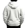 thumbnail image 4 of Delconic Mens Zip Up Hoodie Jacket Long Sleeve Drawstring Hood Sweatshirt with Multiple Zipper Pockets Casual Active Outerwear Light Gray 2XL, 4 of 9