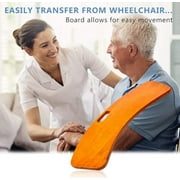 Wooden Slide Transfer Board, Patient Slide Assist Device for Transferring Patient from Wheelchair to Bed Bathtub Toilet Car