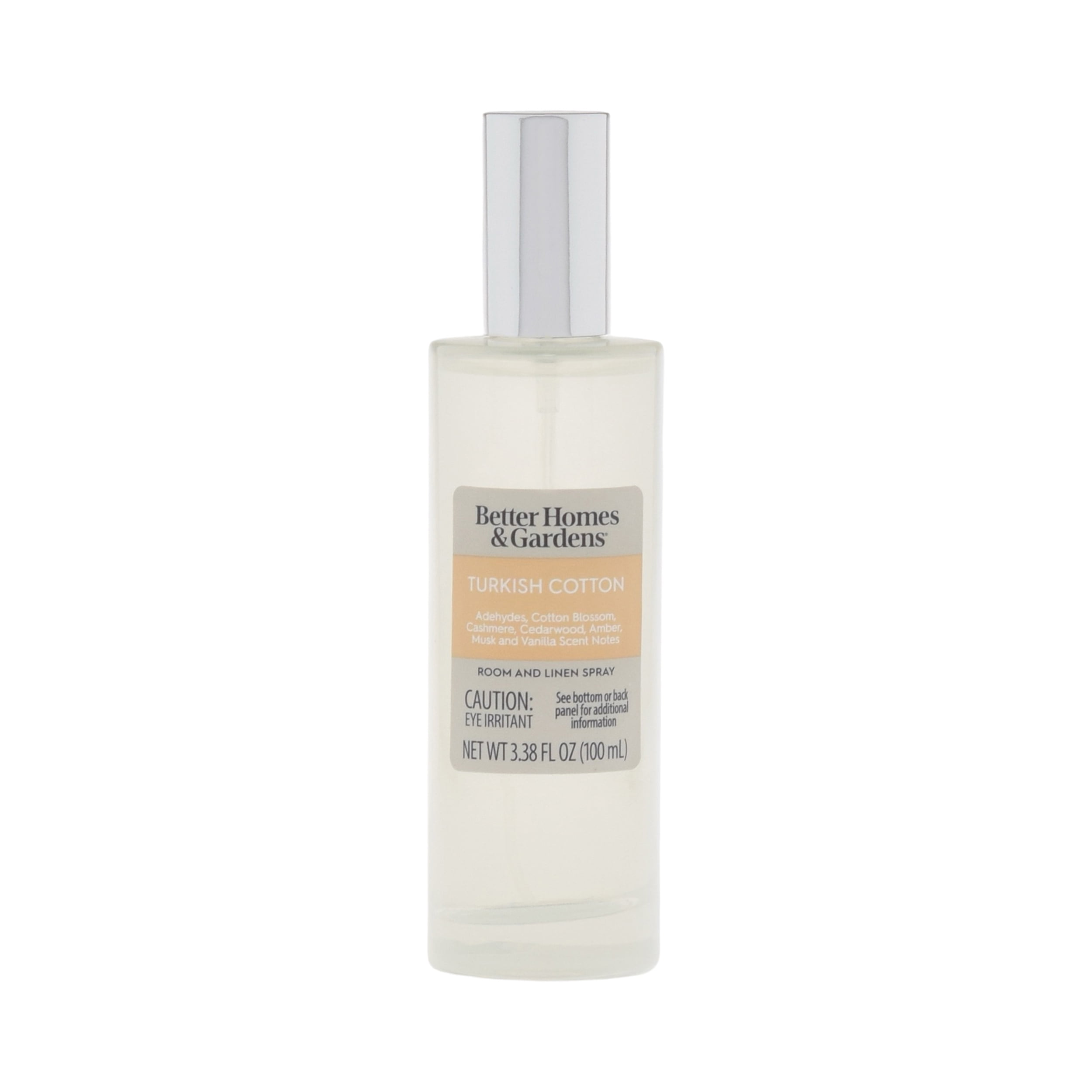 Better Homes and Gardens Turkish Cotton Scented Room and Linen Spray 3.38 Fl Oz (100mL).