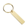 thumbnail image 4 of senveriont Stainless Steel Blank Keychain Polish Portable Rectangle Key Chain Clothes Handbag Keyring Engraving Gifts Decorative Gold 5Set, 4 of 6