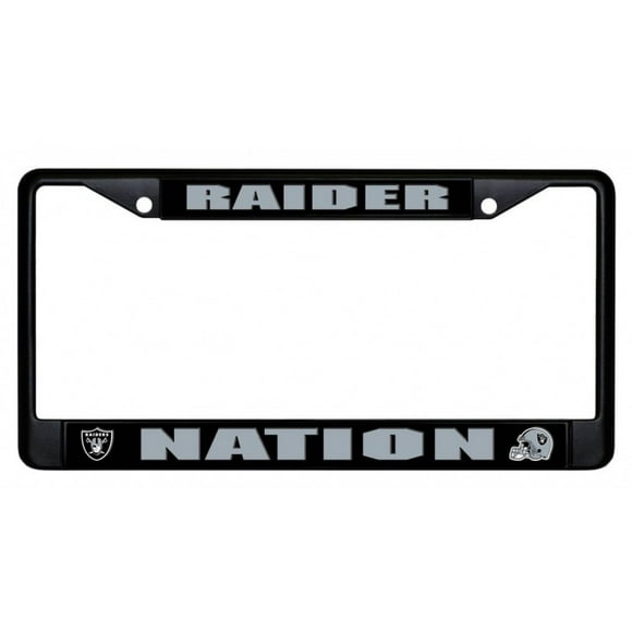 Oakland Raiders Raider Nation Noir Cadre de Plaque d'Immatriculation