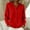 Red, variant on Women Hooded Button Front Knit Cardigan Top Drawstring Long Sleeve Loose Soft Sweater, L