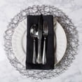thumbnail image 2 of Set of 6 Black Traditional Square Party Napkins 20", 2 of 8