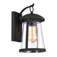 thumbnail image 2 of Chloe Lighting Freya 11" 1-Light Steel and Glass Outdoor Wall Sconce in Black, 2 of 10