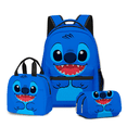 thumbnail image 4 of 3 Pieces Stitch Backpack Suit With School Bag Lunch Bag Pencil Box, Large Capacity Backpack For Boys And Girls-week, 4 of 4