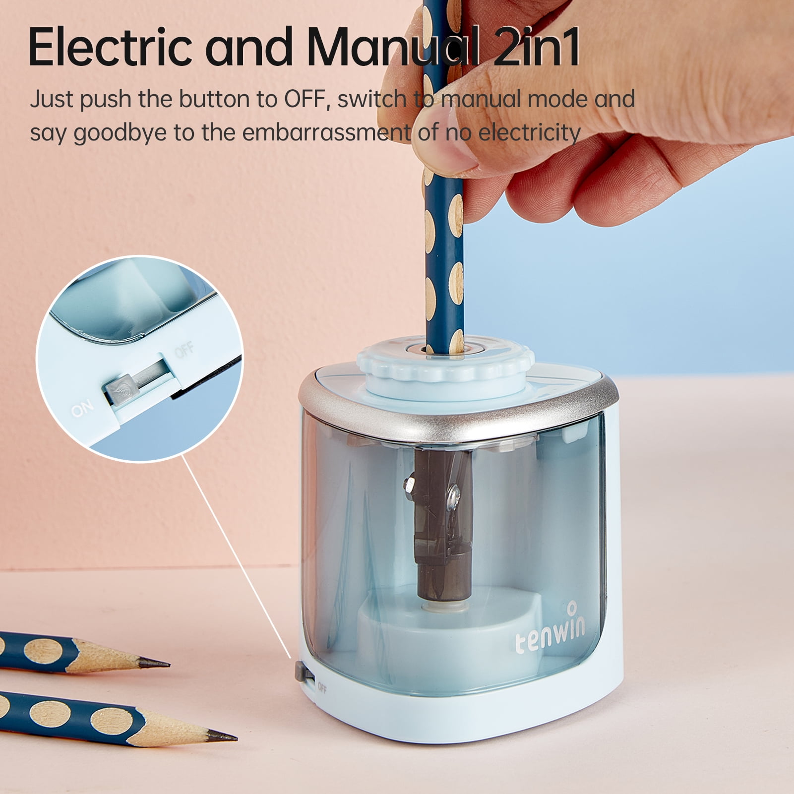 Portable electric pencil sharpener discount