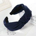 thumbnail image 2 of TRUBKH Hair Bands for Women's Hair Sweatbands Head Wraps for Women Hair Bands Bandana Headbands for Women Sweat Headband Men Wide Headband Navy One Size, 2 of 2