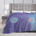 thumbnail image 5 of XMXY Fleece Throw Blanket for Couch, Lotus Flower Sky Moon Lightweight Plush Fuzzy Cozy Soft Bed Blankets and Throws for Sofa, 80"x60" inches, 5 of 8