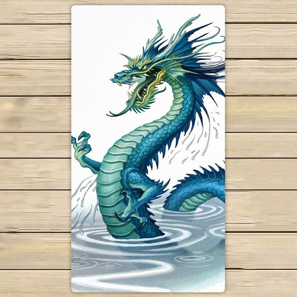 GCKG Golden Chinese Dragon Hand Towel,Spa Towel,Beach Bath Towels