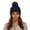 Black, variant on AWZXDE Winter Glitter Knit Hat With Ear Shield And Fuzzy Decoration Winter Hats For Women Thickened Warm Cap Black
