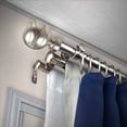 thumbnail image 2 of Andre 13/16 inch Triple Curtain Rod 48-84" - Satin Nickel, 2 of 2