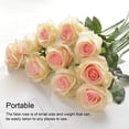 thumbnail image 3 of 20 Pieces Fake Roses Portable Solid Color Simulation Household Wedding Party Artificial Flower Branch Photography Prop Red, 3 of 10