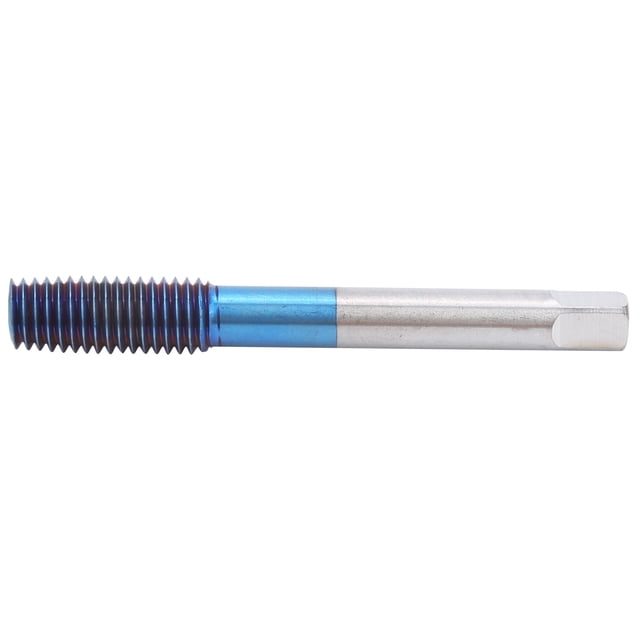 Grifo de rosca Nano con revestimiento azul, herramienta de roscado para máquina con mango recto métrico de acero de tungsteno