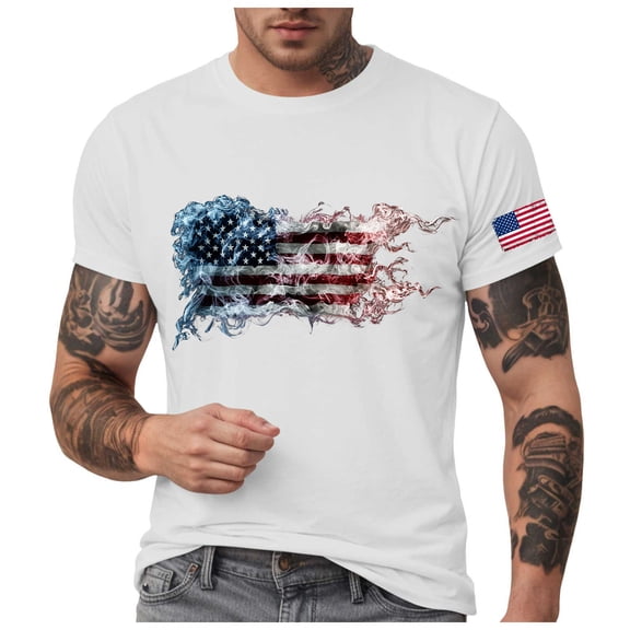 Akiihool Streetwear Shirts Men Men's T Shirts Short Sleeve Casual Crew Neck T-Shirt Soft Notch Neck Tee Classic Plain Shirts(White,XL)