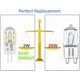 thumbnail image 3 of G4 2W LED Bulb,20W,Cool White 6000k,200Lm,12x SMD,12V AC/DC-Pack of 10 [Energy Class A+], 3 of 5
