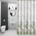 thumbnail image 4 of Seahorse Coral Shell Bathroom Shower Curtain, Starfish Ocean Wave Sage Green Waterproof Washable Soft Bath Curtain for Bathtub Decor with 12 Hooks&Grommet, 36x78 Inch, 4 of 9
