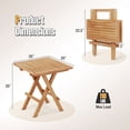 thumbnail image 3 of Gymax Patio Folding Side Table w/ X-shaped Legs & Slatted Tabletop for Backyard, 3 of 9
